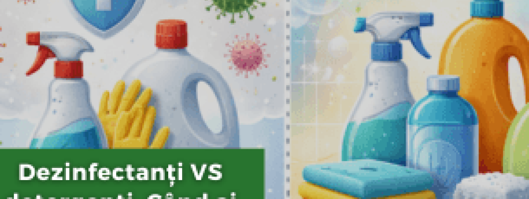 Dezinfectanți vs detergenți. Când ai nevoie de fiecare?