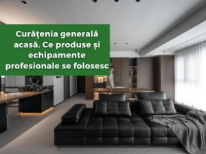 Curățenia generală acasă. Ce produse și echipamente profesionale se folosesc