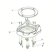Bază cu roți aspirator Novaltec Mini Pawnee Bază cu roți aspirator Novaltec Mini Pawnee