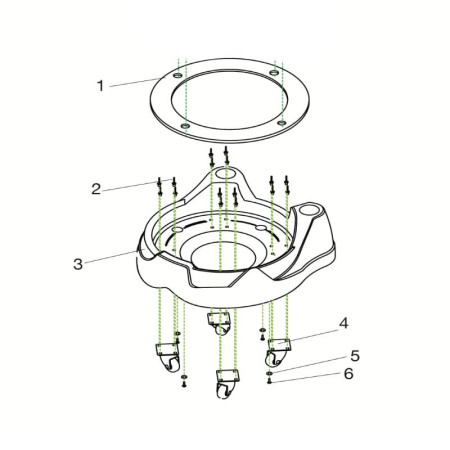 Bază cu roți aspirator Novaltec Mini Pawnee Bază cu roți aspirator Novaltec Mini Pawnee