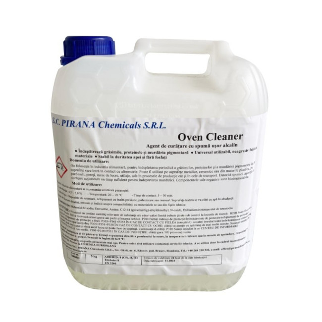 Detergent de curăţare cu spumare uşor alcalin Oven Cleaner