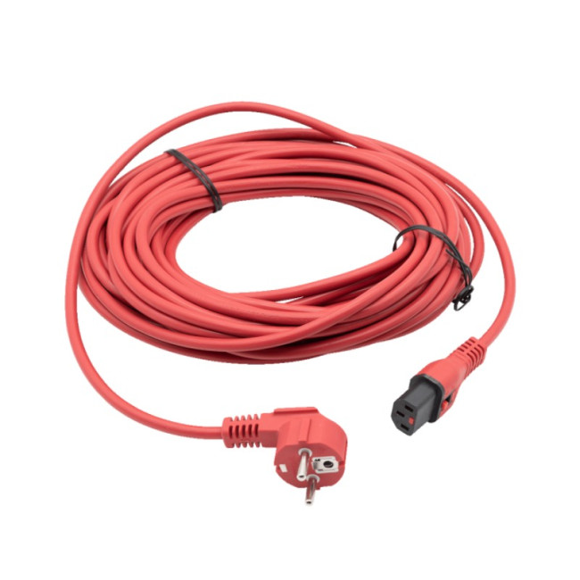 Cablu alimentare roșu 15 m cu mufă de conectare