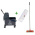 Cărucior curățenie Sprintus Combix Mini + Mop profesional plat cu buzunare și clapete 50 cm