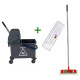 Cărucior curățenie Sprintus Combix Mini + Mop profesional plat cu buzunare și clapete 40 cm