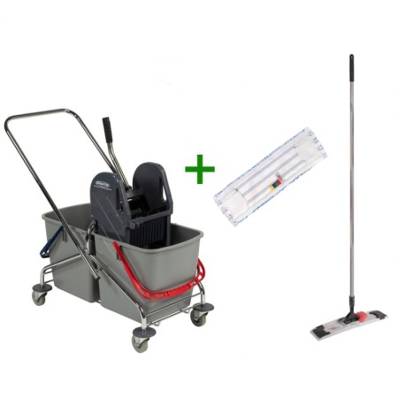 Cărucior curățenie 2 găleți de 27 L + Mop profesional Sprintus Magic Vario 40 cm Cărucior curățenie 2 găleți de 27 L + Mop profesional Sprintus Magic Vario 40 cm