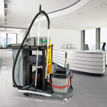 Cărucior curățenie Sprintus PuriX complet echipat