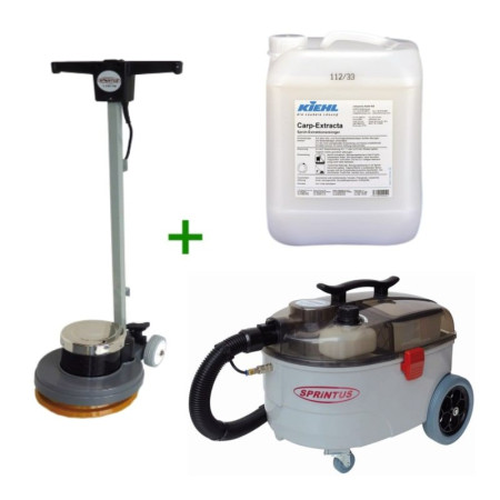 Ofertă monodisc Sprintus EEM 13R + aspirator profesional cu injecție-extracție Sprintus SE 7 + Detergent mochete tapițerii Carp-Extracta 10 L Ofertă monodisc Sprintus EEM 13R + aspirator profesional cu injecție-extracție Sprintus SE 7 + Detergent mochete tapițerii Carp-Extracta 10 L