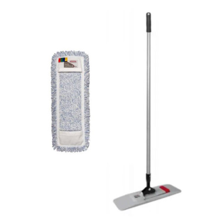 Mop profesional Sprintus Magic Click cu rezervă mop microfibră Bluestar 40 cm / 50 cm