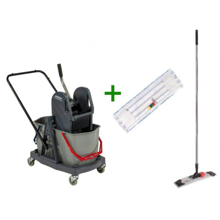 Cărucior curățenie 2 găleți de 17 L + Mop profesional Sprintus Magic Vario 40 cm Cărucior curățenie 2 găleți de 17 L + Mop profesional Sprintus Magic Vario 40 cm