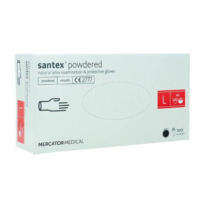 Mănuși de unică folosință latex pudrate Santex