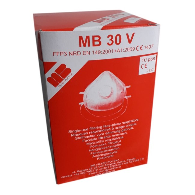 Mască de protecție MB 30 V FFP3 set 10 buc.