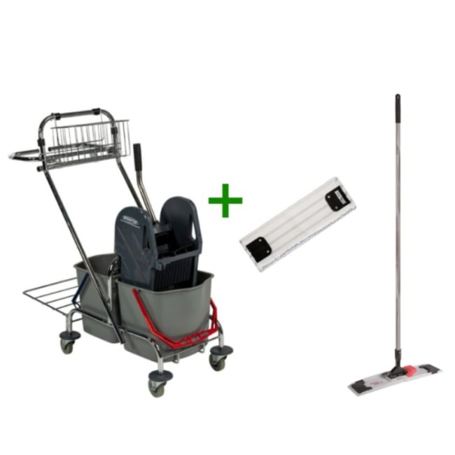 Cărucior curățenie cadru metalic + Mop profesional Sprintus Magic Vario 40 cm Cărucior curățenie cadru metalic + Mop profesional Sprintus Magic Vario 40 cm