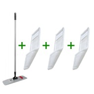 Mop Magic Click cu 3 rezerve de mop microfibră Mop Magic Click cu 3 rezerve de mop microfibră