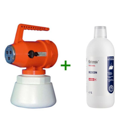 Nebulizator electric ULV + Dezinfectant suprafețe și instrumentar medical DEZICON 1L Nebulizator electric ULV + Dezinfectant suprafețe și instrumentar medical DEZICON 1L