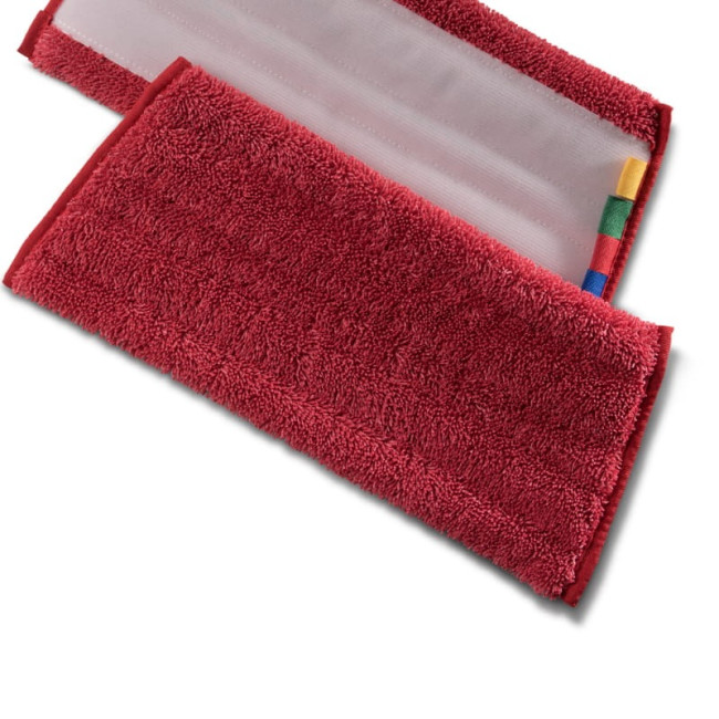 Rezervă mop din microfibră roșie Velcro