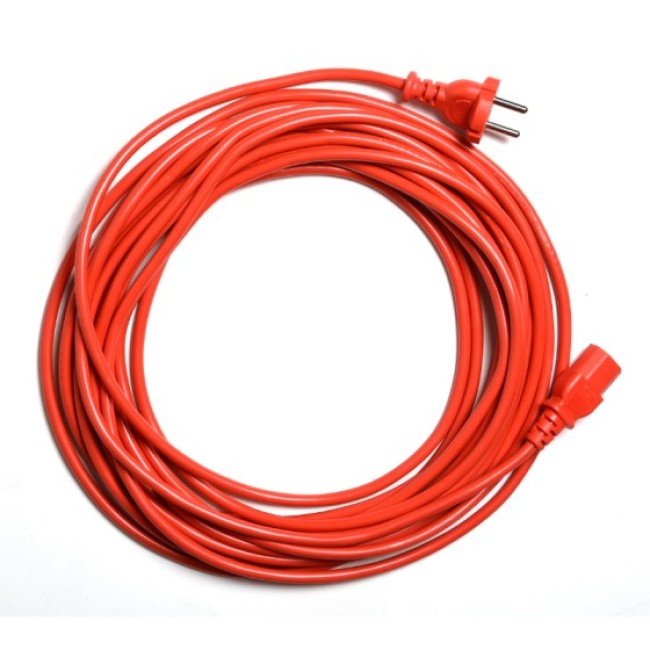 Cablu alimentare roșu 10 m cu mufă de conectare