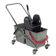 Cărucior curățenie 2x27L cadru metalic Cărucior curățenie 2x27L cadru metalic