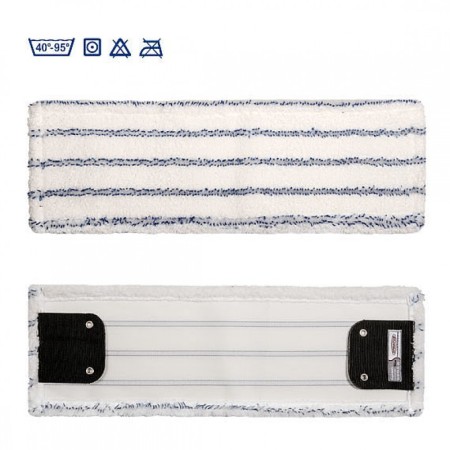 Rezervă Premium mop cu clape microfibră alb-albastră 40 cm / 50 cm