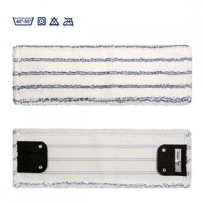 Rezervă Premium mop cu clape microfibră alb-albastră 40 cm / 50 cm